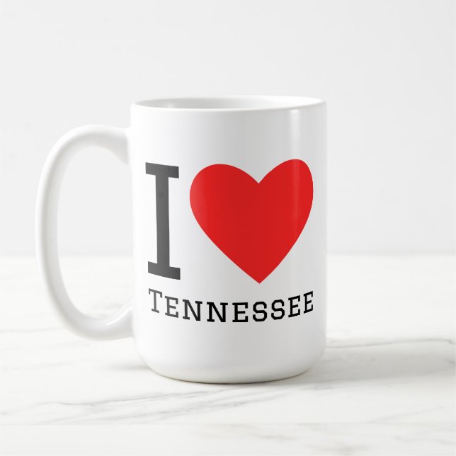 Caneca De Café Eu amo Tennessee  (Esquerda)