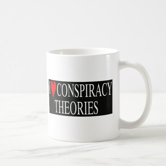 Caneca De Café Eu amo teorias de conspiração (Direita)