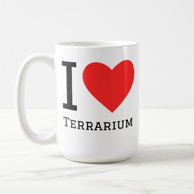 Caneca De Café Eu amo terrário (Esquerda)