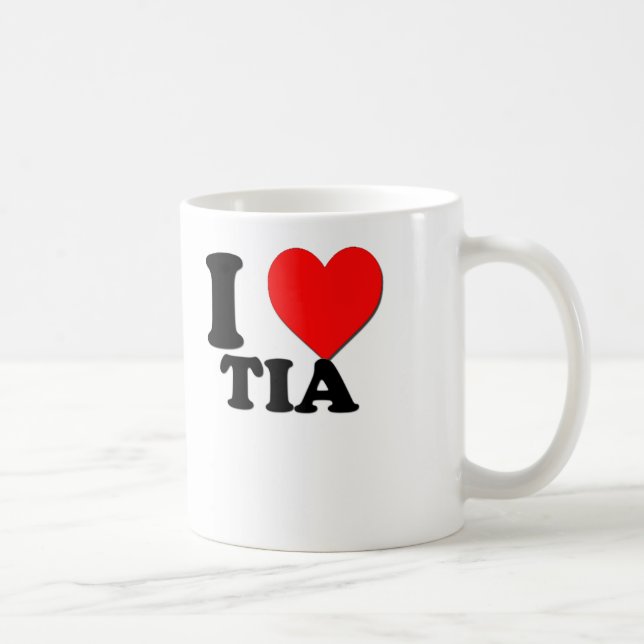 Caneca De Café Eu amo Tia (Direita)
