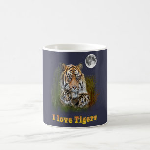 Caneca De Café Eu amo Tigers