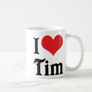 Caneca De Café Eu Amo Tim