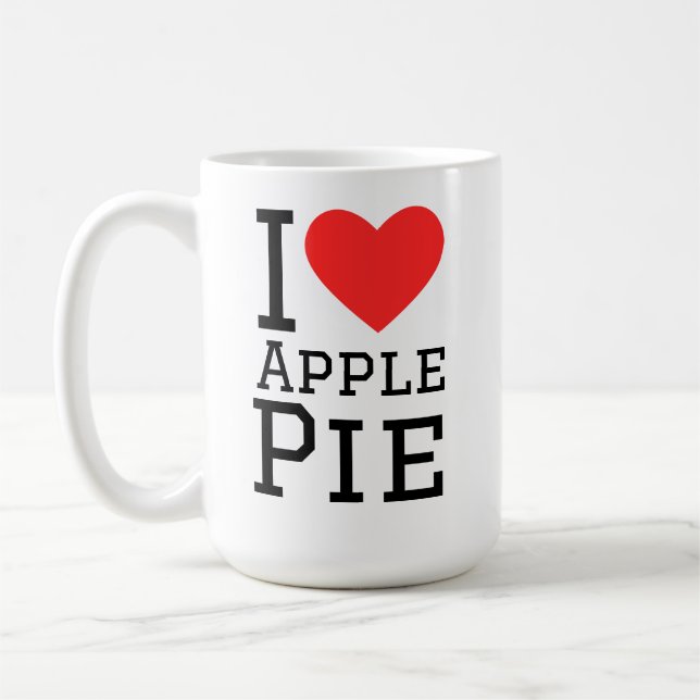 Caneca De Café Eu amo torta de maçã  (Esquerda)