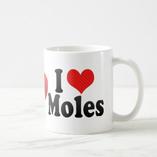 Caneca De Café Eu amo toupeiras