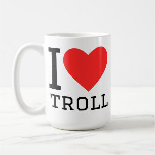 Caneca De Café Eu amo troll