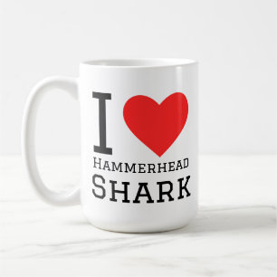 Caneca De Café Eu amo tubarão-martelo