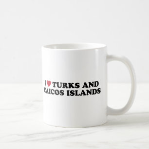Caneca De Café Eu amo Turks and Caicos Islands