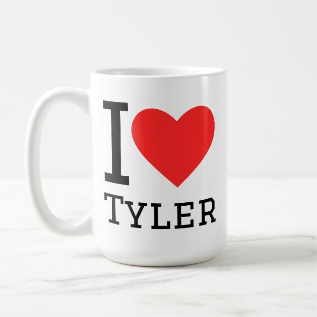 Caneca De Café Eu amo Tyler  (Esquerda)