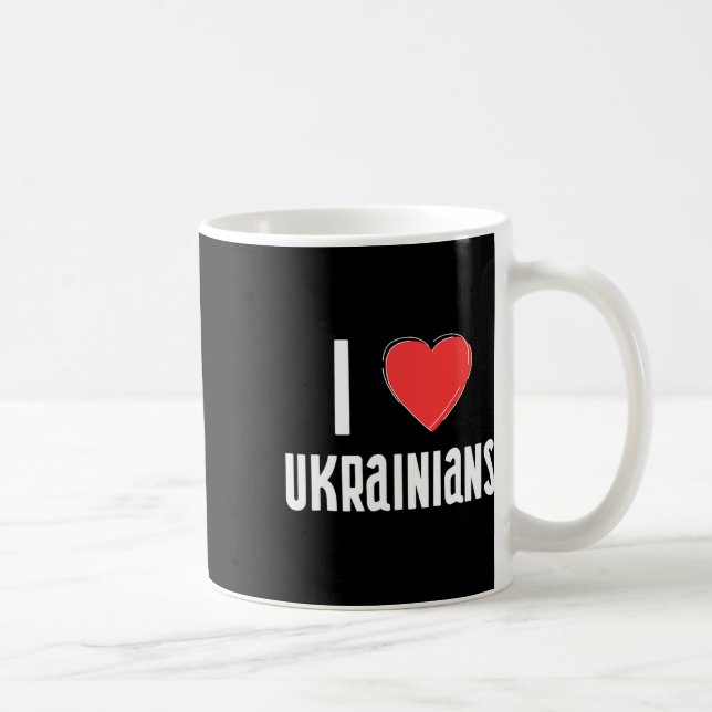 Caneca De Café Eu Amo Ucranianos Nacionalidade Ucrânia  (Direita)