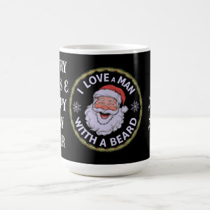 Caneca De Café Eu amo um homem com barba engraçada