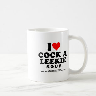 Caneca De Café Eu Amo Uma Sopa Leekie Escocesa Frango Alho-Poró B