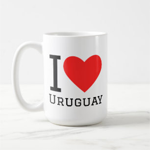 Caneca De Café Eu amo Uruguai