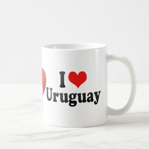 Caneca De Café Eu amo Uruguai