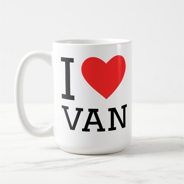 Caneca De Café Eu amo van (Esquerda)
