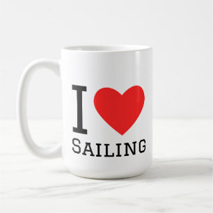 Caneca De Café Eu amo velejar
