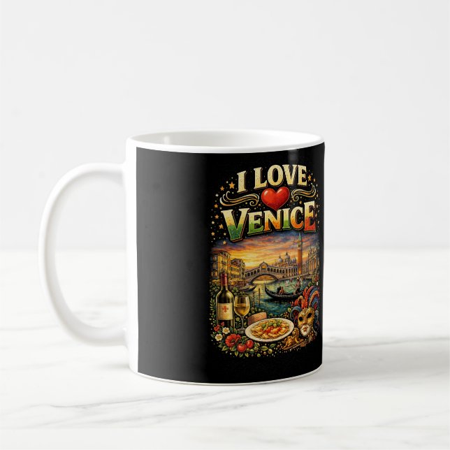 Caneca De Café Eu Amo Veneza (Esquerda)