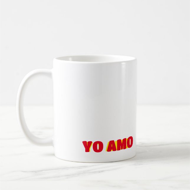 Caneca de café Eu amo Venezuela, personalizável (Esquerda)