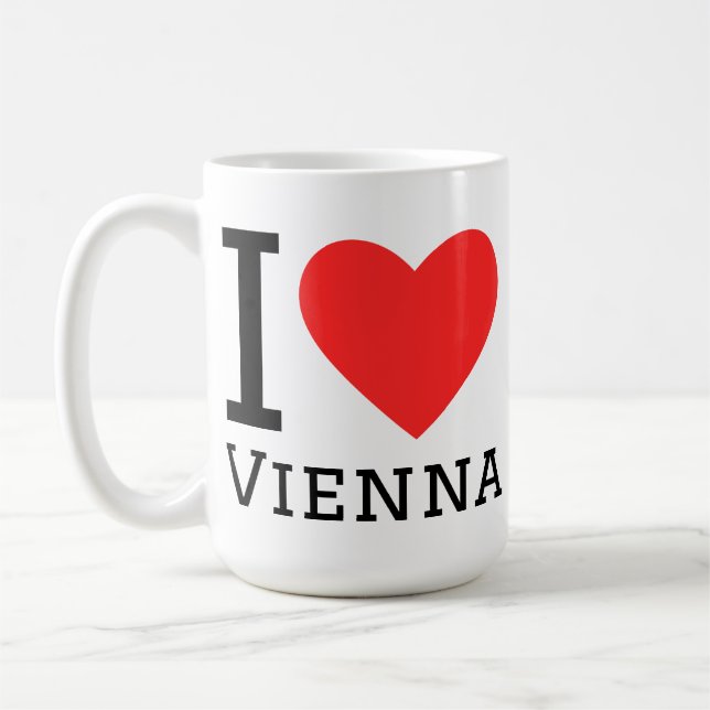 Caneca De Café Eu amo Viena (Esquerda)