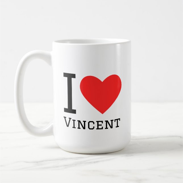 Caneca De Café Eu amo Vincent (Esquerda)