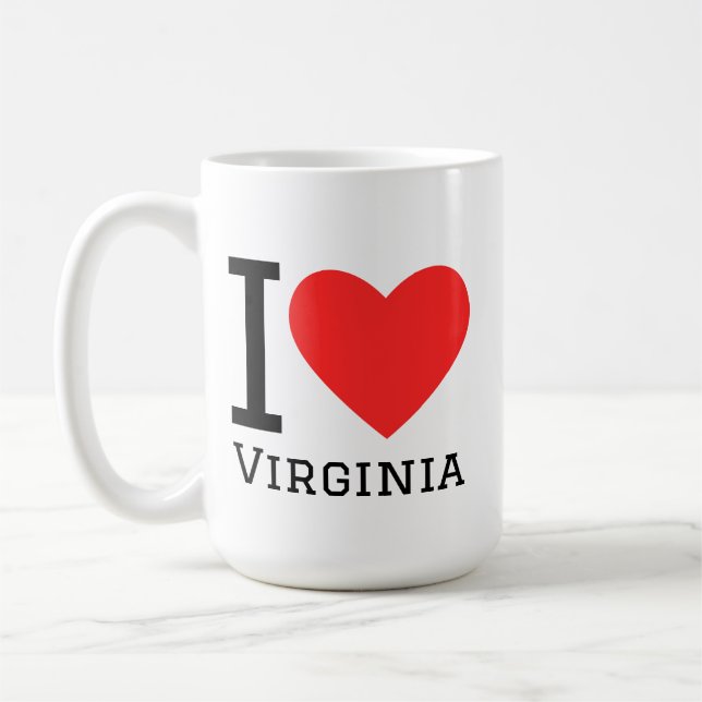 Caneca De Café Eu amo Virgínia (Esquerda)