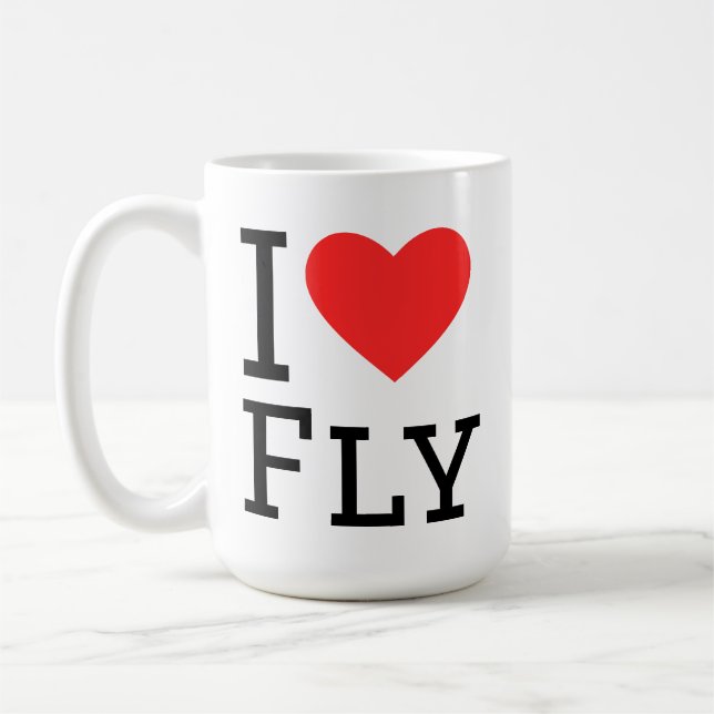 Caneca De Café Eu amo voar (Esquerda)
