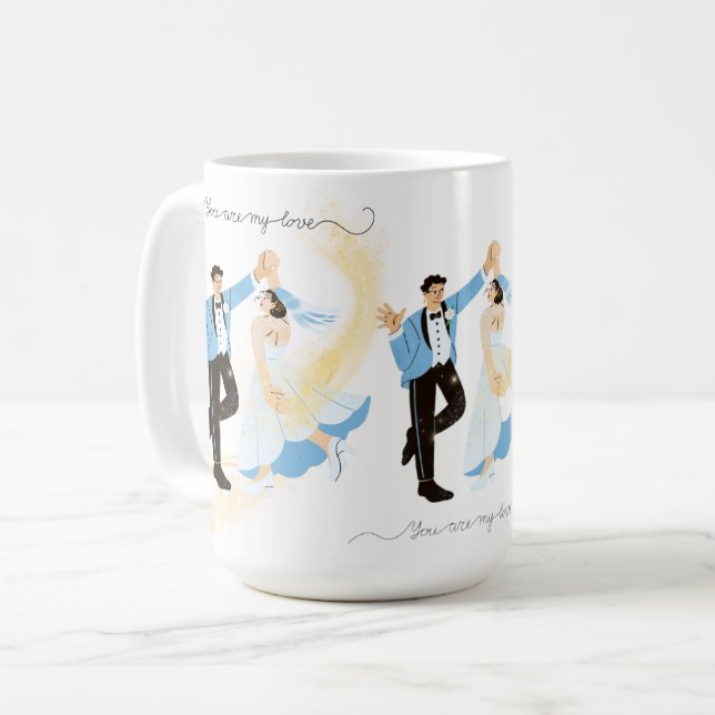 Caneca De Café Eu amo você" (Frente Esquerda)