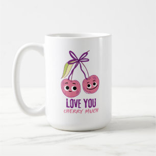 CANECA DE CAFÉ EU AMO VOCÊ CEREJA MUITO