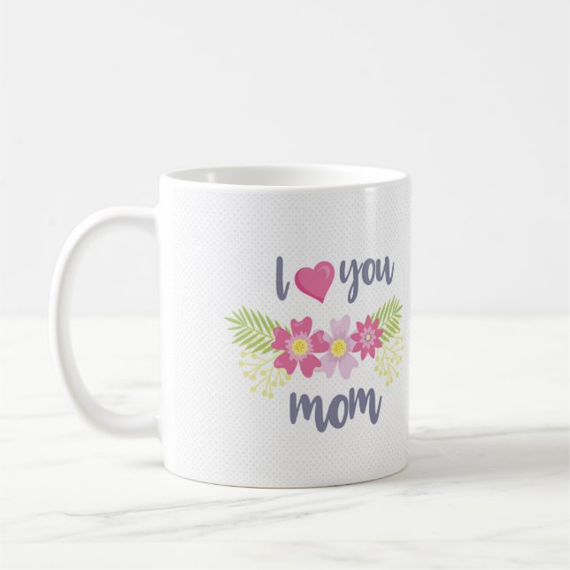 Caneca De Café Eu amo você mãe (Esquerda)