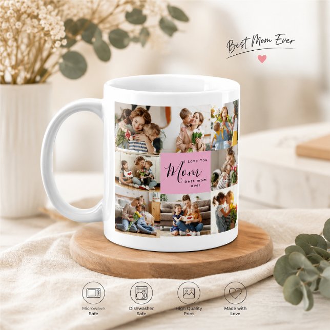 Caneca De Café eu amo você Mãe pelo dia das mães (Criador carregado)