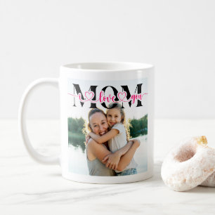 Caneca De Café Eu Amo Você Mãe Tipografia Foto
