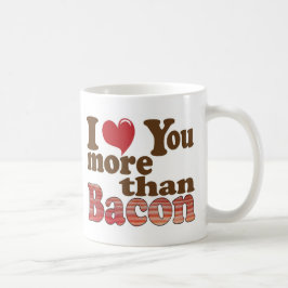 Caneca De Café Eu Amo Você Mais Que Bacon