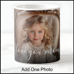 Caneca De Café Eu amo você mamãe, uma foto, Dia das Mães, Anivers