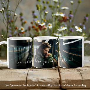 Caneca De Café Eu Amo Você Pai Lindo Modelo de Texto para Uma Fot