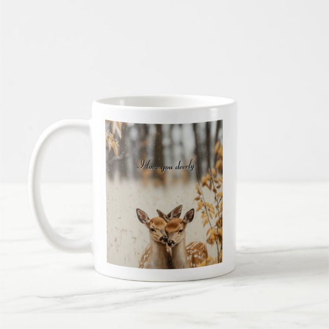 Caneca De Café Eu Amo Você Queridamente Gêmeos Filhotes (Esquerda)