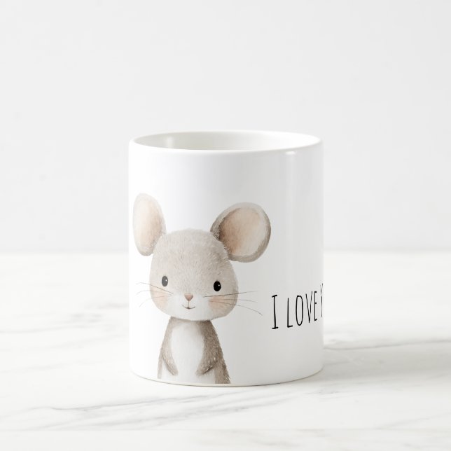 Caneca De Café Eu Amo Você Rato (Centro)