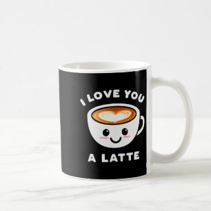 Caneca De Café Eu Amo Você Um Latte Engraçado Coração de Café Fof