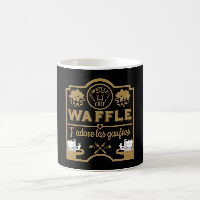 Caneca De Café Eu amo Waffles (Centro)