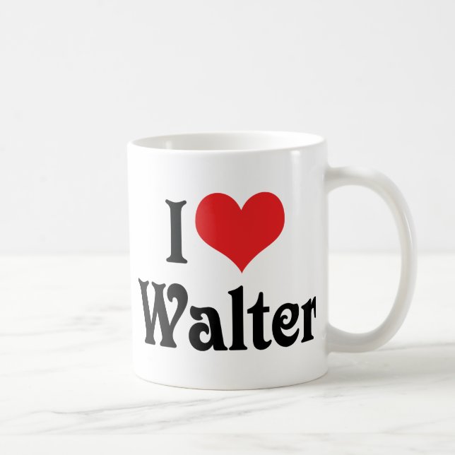 Caneca De Café Eu Amo Walter (Direita)