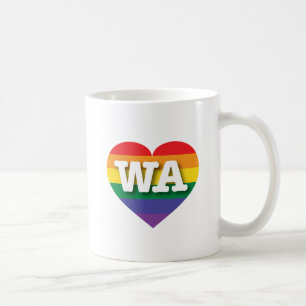 Caneca De Café Eu amo Washington Orgulho gay Café Mug