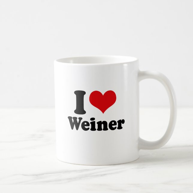 CANECA DE CAFÉ EU AMO WEINER (Direita)