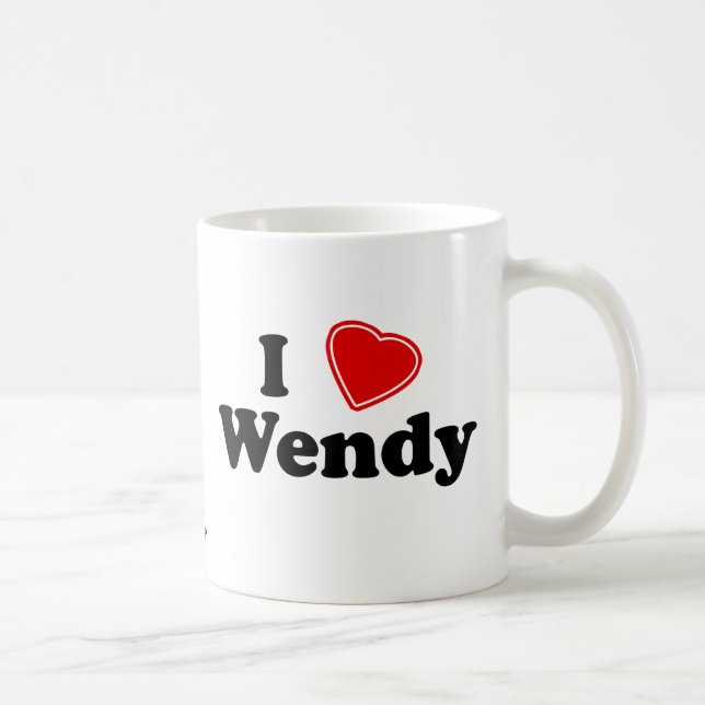 Caneca De Café Eu amo Wendy (Direita)