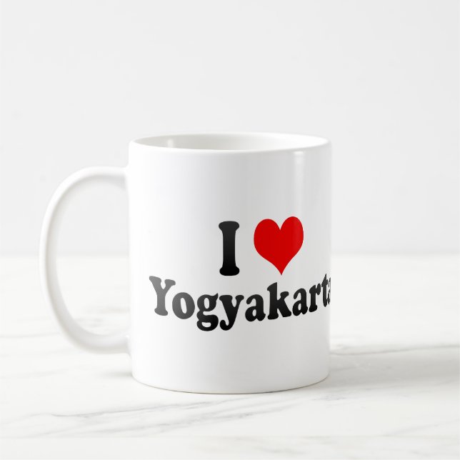 Caneca De Café Eu amo Yogyakarta, Indonésia (Esquerda)