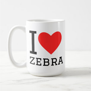 Caneca De Café Eu amo zebra
