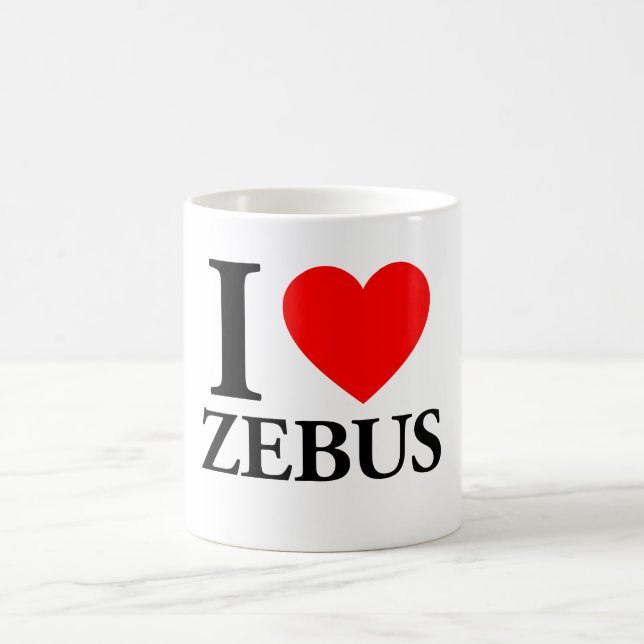 Caneca De Café Eu amo Zebus (Centro)