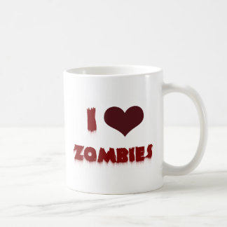 Caneca De Café Eu amo zombis!