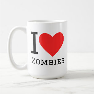 Caneca De Café Eu amo zumbis