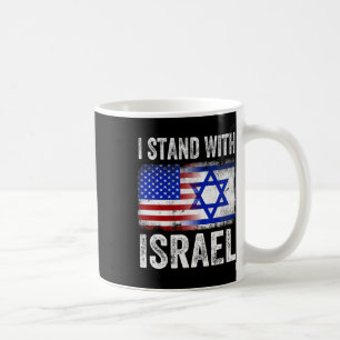Caneca De Café Eu Apoio a Camiseta Patriótica de Israel EUA e Isr