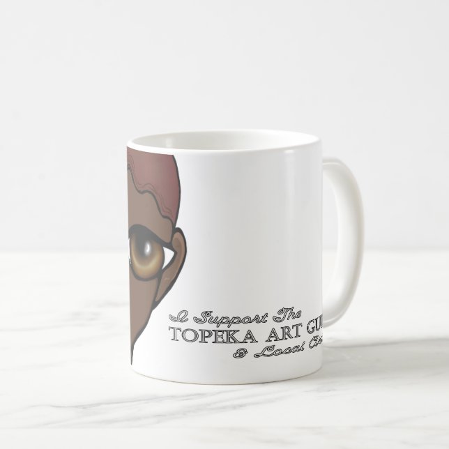 Caneca De Café Eu apoio a Topeka Art Guild Mug (Frente Esquerda)