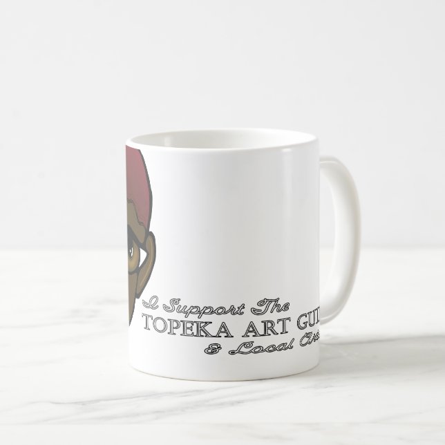 Caneca De Café Eu apoio a Topeka Art Guild Mug (Frente Esquerda)