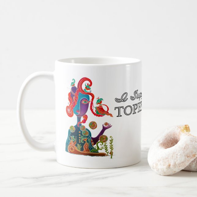 Caneca De Café Eu apoio a Topeka Art Guild Mug (Com Donut)